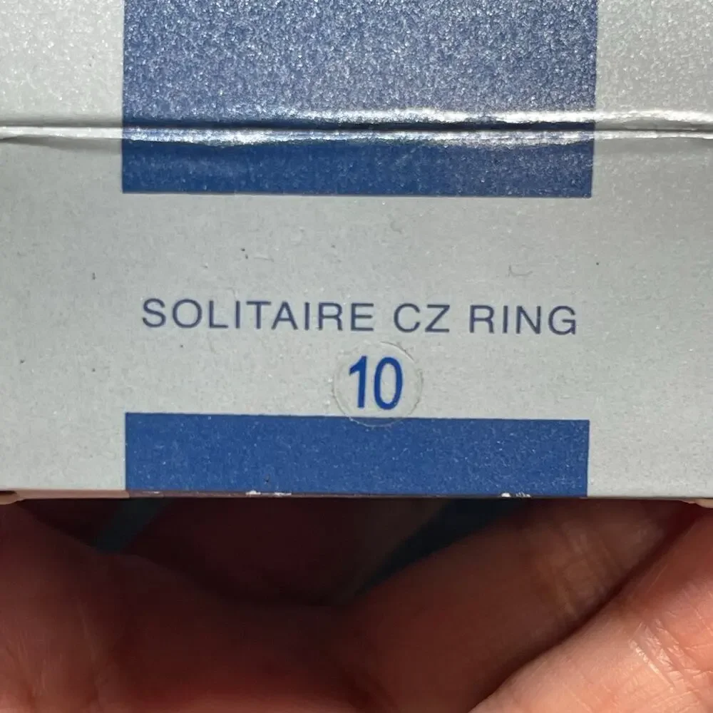 Avon Solitaire Clear CZ Ring Size 10 Signed Vtg